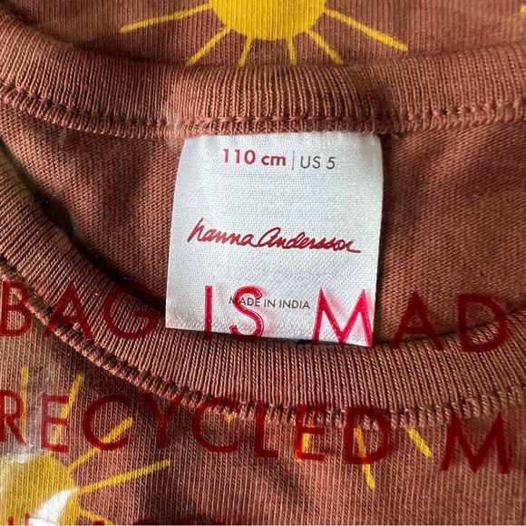 Hanna Andersson Girls Dress Sleeveless w/ Pockets Rust Sun Print Various Sizes - Picture 6 of 10